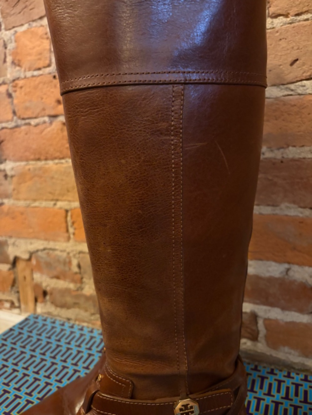 Tory Burch Brita Riding Boots - Sienna - Size 10.5 - Picture 5 of 17